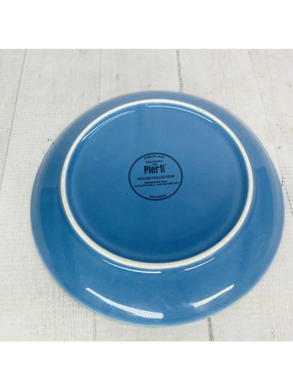 Pier 1 NATURE COLLECTION Medium Blue Splatter Porcelain 8